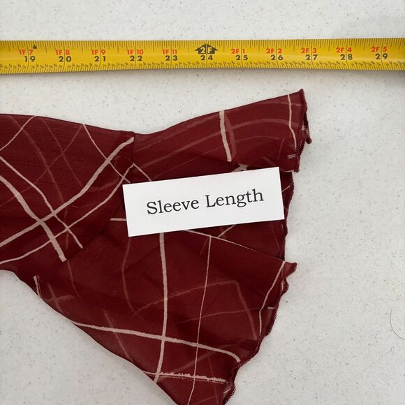 Asos Womens Sheer Brown Top Size 4 - Picture 7 of 8